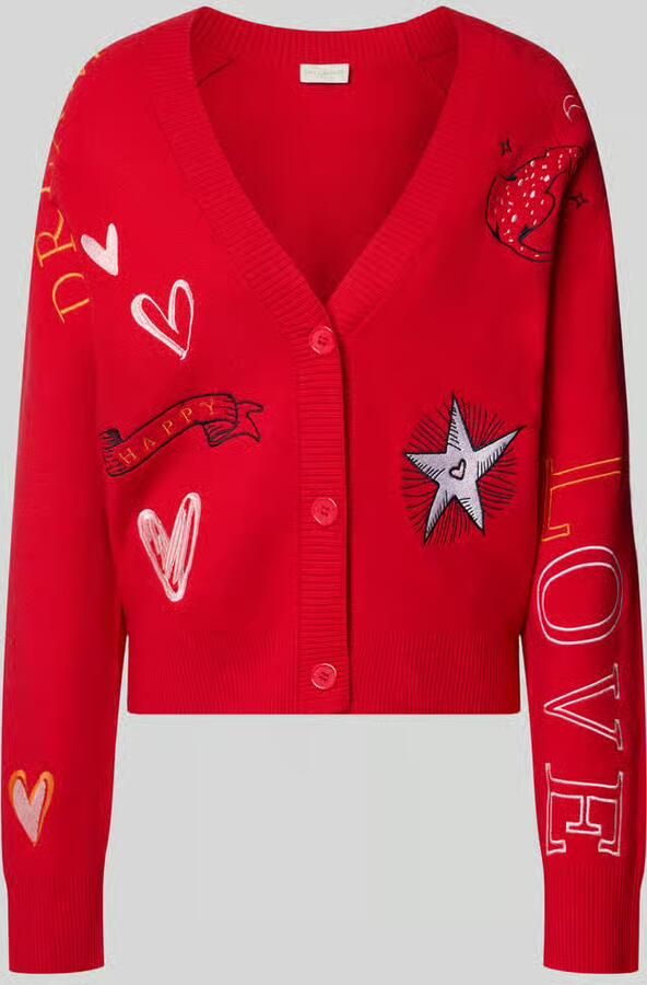 Milano italy Regular fit cardigan met stitchings