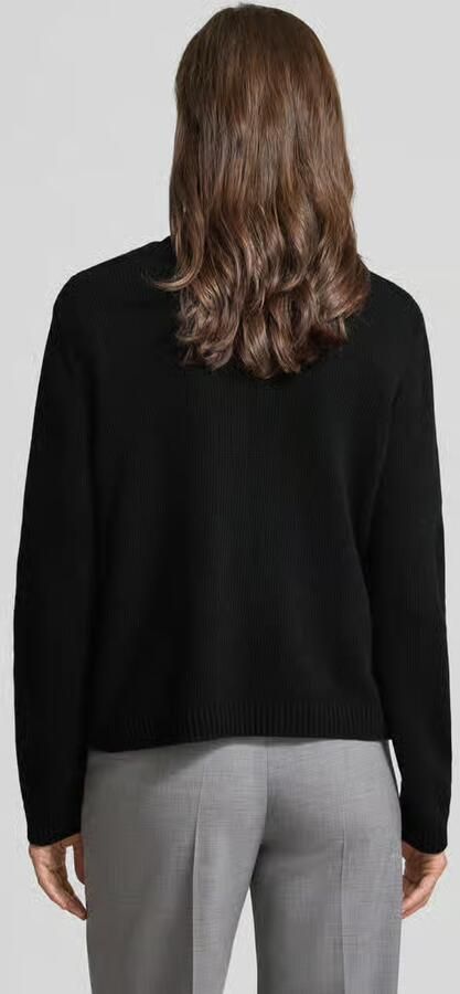 Milano italy Regular fit gebreid jack met viscose en kasjmier