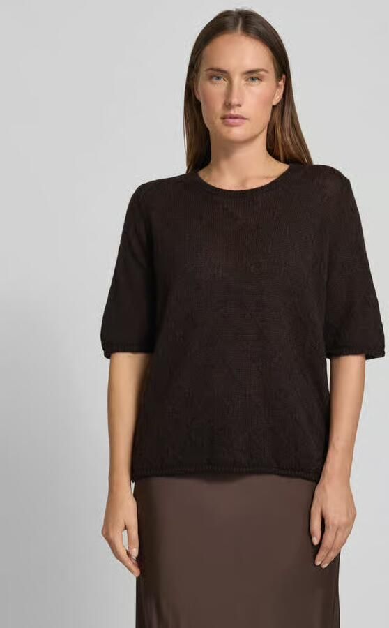 Milano italy Regular fit gebreid shirt met alpaca-aandeel en 1 2-mouwen - Foto 2