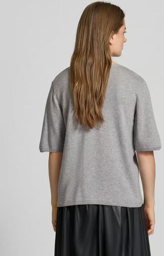 Milano italy Regular fit gebreid shirt met kasjmier