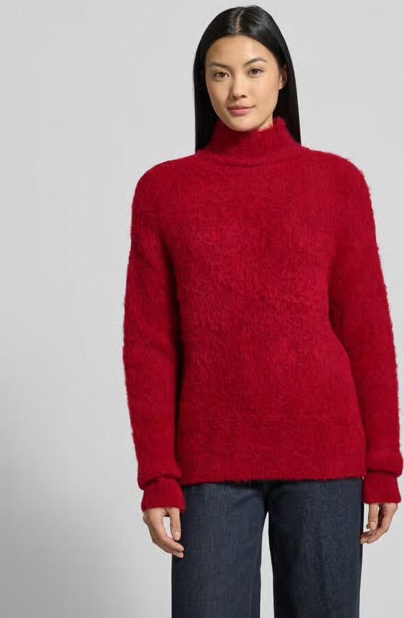 Milano italy Regular fit gebreide pullover met opstaande kraag en mix van wol en mohair - Foto 2