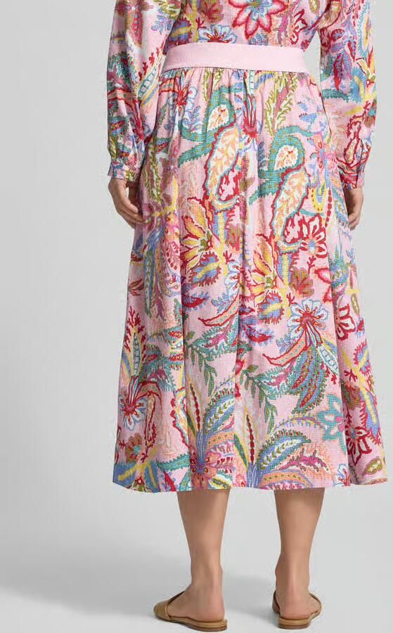Milano italy Regular Fit midirok met allover paisleyprint - Foto 3