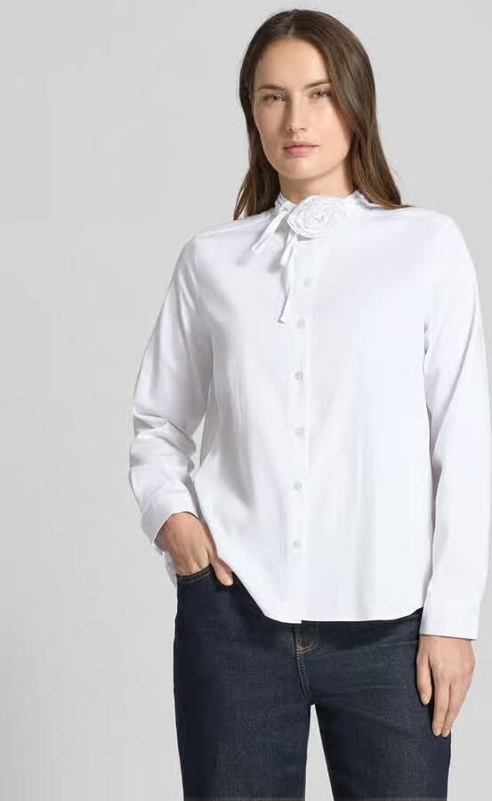 Milano italy "Regular Fit" overhemdblouse met bloemapplicatie - Foto 2