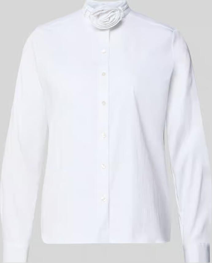 Milano italy "Regular Fit" overhemdblouse met bloemapplicatie