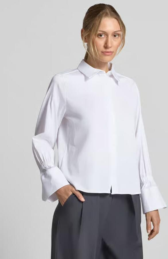 Milano italy regular fit overhemdblouse van katoenmix - Foto 3