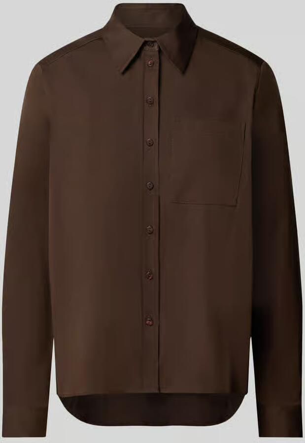 Milano italy regular fit overhemdblouse van katoenmix
