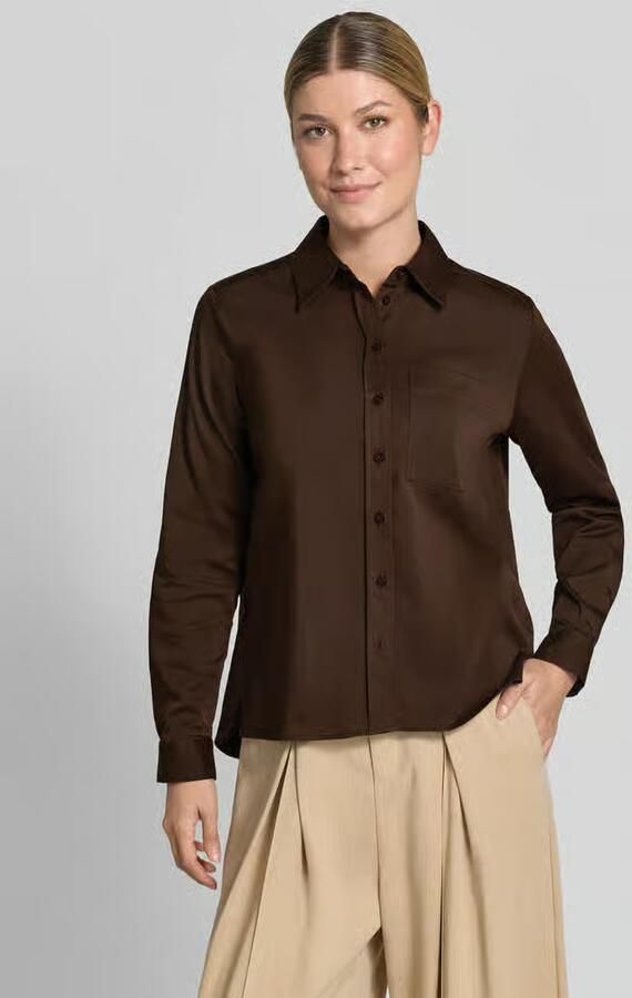 Milano italy regular fit overhemdblouse van katoenmix - Foto 2