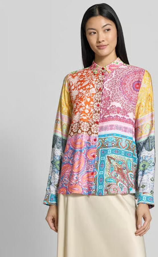 Milano italy Regular fit overhemdblouse van pure viscose - Foto 2
