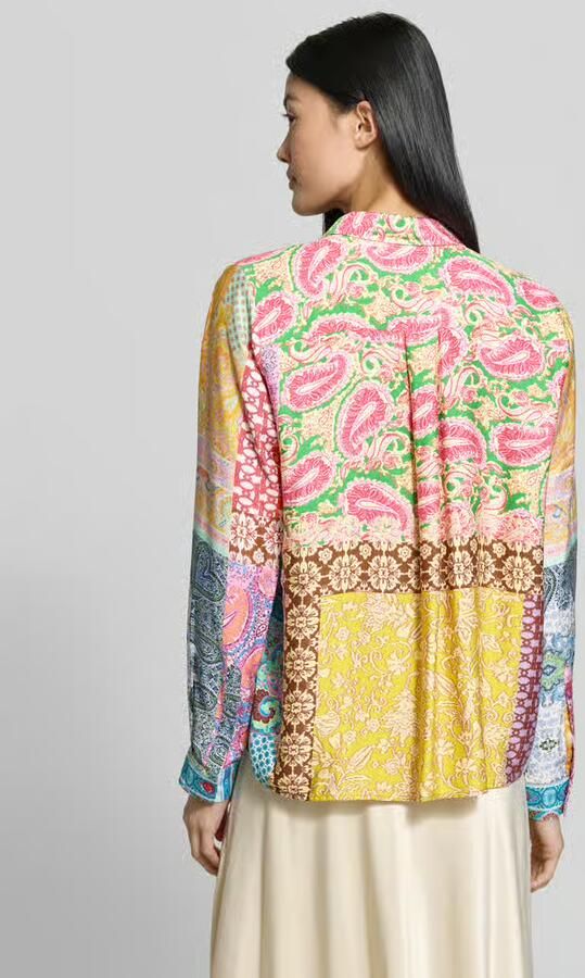 Milano italy Regular fit overhemdblouse van pure viscose - Foto 3