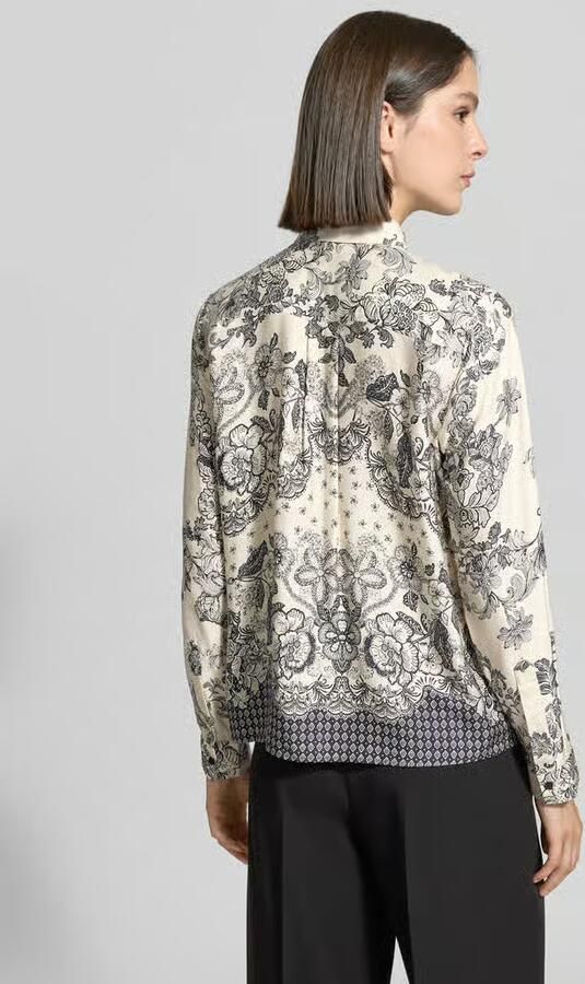 Milano italy Regular fit overhemdblouse van pure viscose