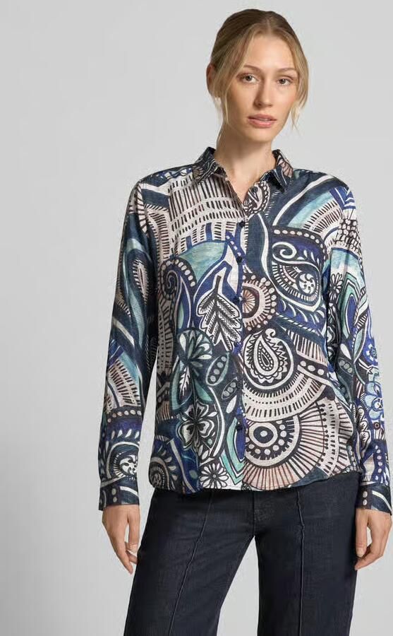 Milano italy Regular fit overhemdblouse van pure viscose - Foto 3