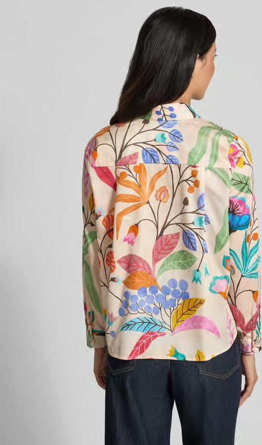 Milano italy regular fit overhemdblouse van puur katoen - Foto 3
