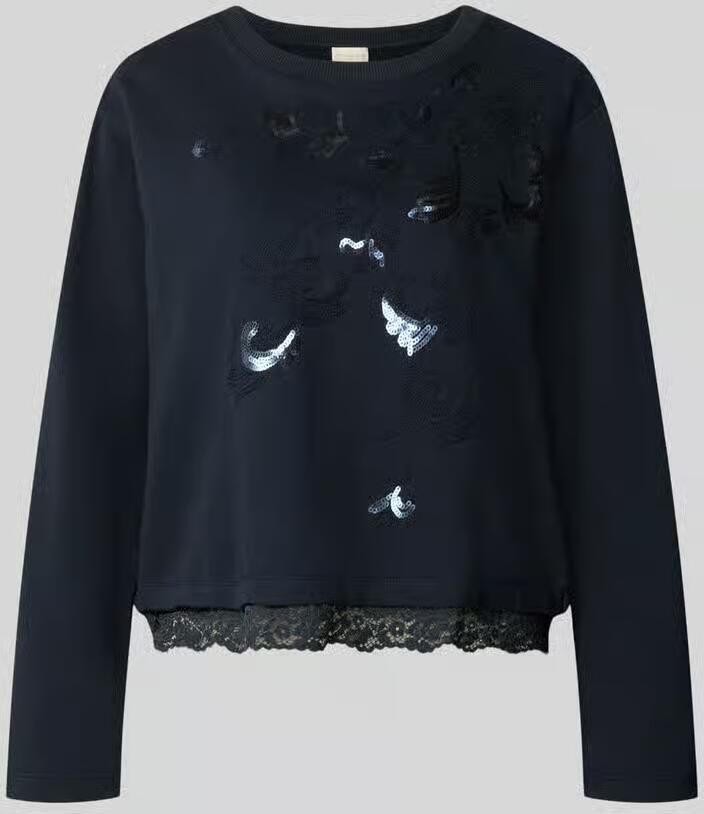 Milano italy Regular fit shirt met lange mouwen van katoenmix met kant - Foto 2