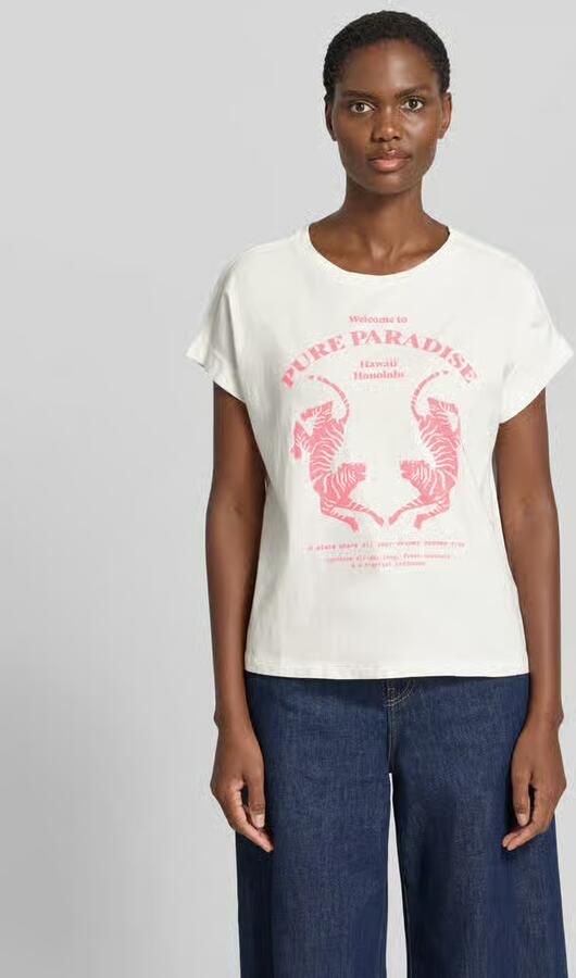 Milano italy regular fit T-shirt met motiefprint - Foto 3