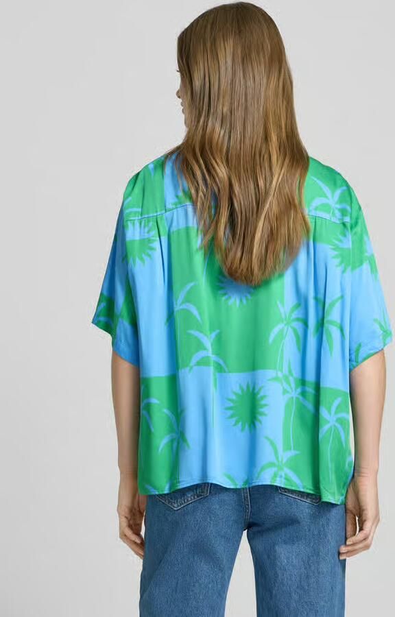 Milano italy Relaxed fit blouse met doorknoopsluiting