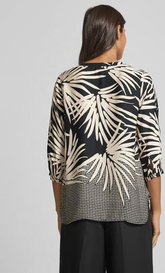 Milano italy Relaxed fit blouse met tuniekkraag