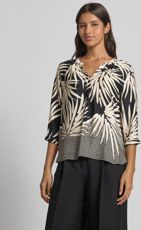 Milano italy Relaxed fit blouse met tuniekkraag - Foto 2
