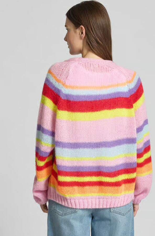 Milano italy Relaxed fit Cardigan met Mohairgehalte in tricotlook