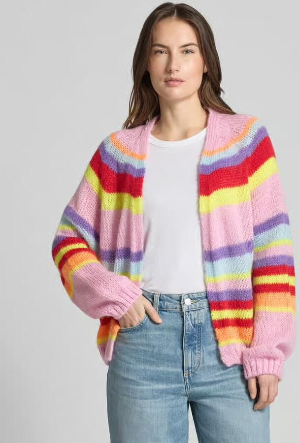 Milano italy Relaxed fit Cardigan met Mohairgehalte in tricotlook - Foto 4