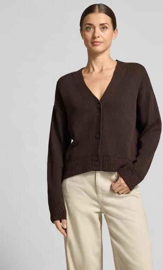 Milano italy relaxed fit gebreid jack van katoenmix met viscose - Foto 2