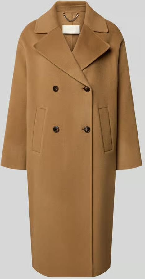 Milano italy relaxed fit lange jas van pure wol met 2-knoopsluiting