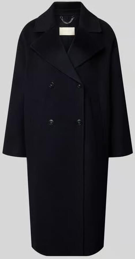 Milano italy relaxed fit lange jas van pure wol met 2-knoopsluiting