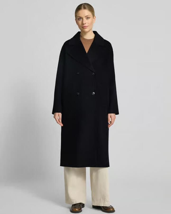 Milano italy relaxed fit lange jas van pure wol met 2-knoopsluiting - Foto 3