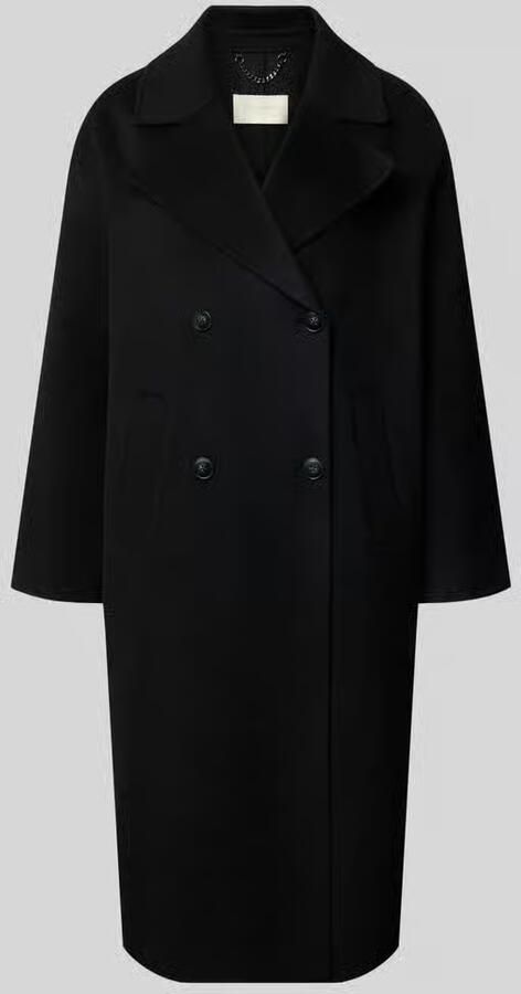 Milano italy relaxed fit lange jas van pure wol met 2-knoopsluiting