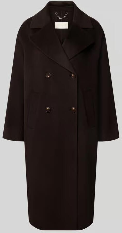 Milano italy relaxed fit lange jas van pure wol met 2-knoopsluiting