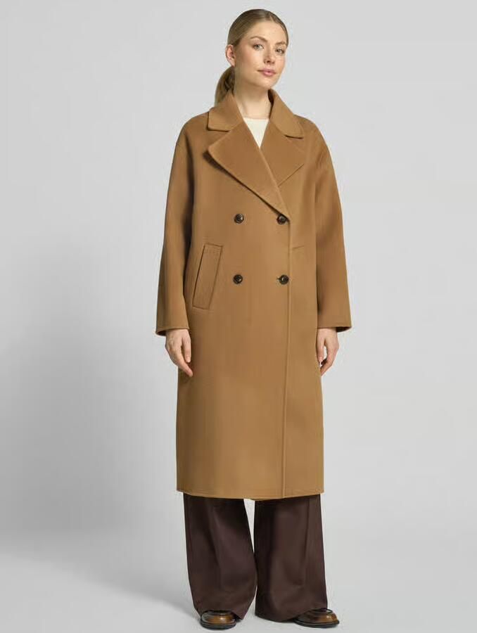 Milano italy relaxed fit lange jas van pure wol met 2-knoopsluiting - Foto 2
