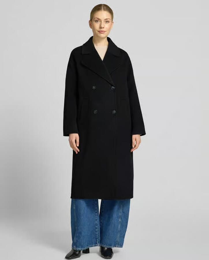 Milano italy relaxed fit lange jas van pure wol met 2-knoopsluiting - Foto 2