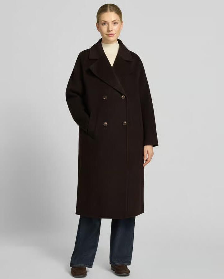 Milano italy relaxed fit lange jas van pure wol met 2-knoopsluiting - Foto 3