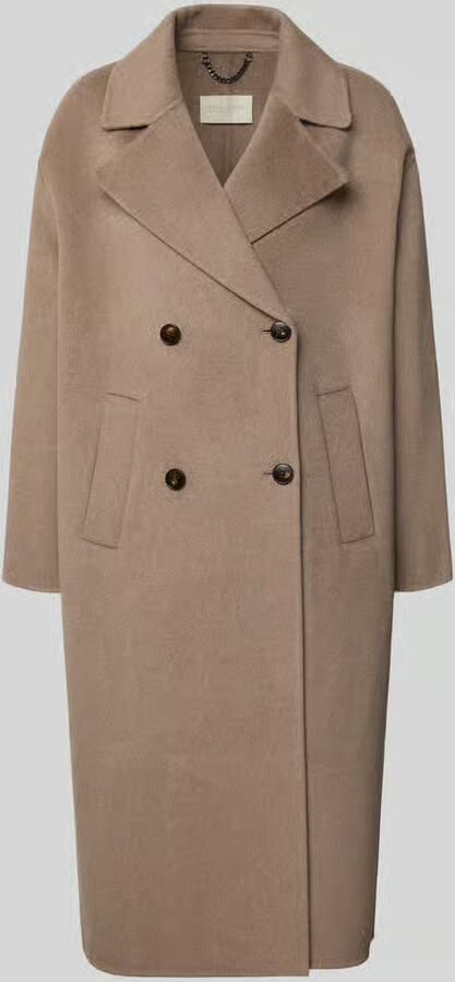 Milano italy relaxed fit lange jas van pure wol met 2-knoopsluiting