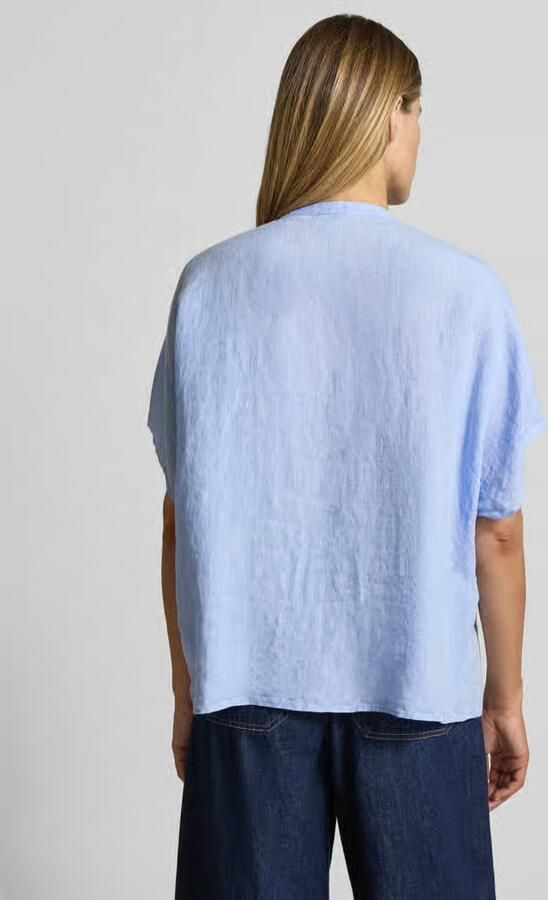 Milano italy Relaxed fit linnen blouse met ruches - Foto 3