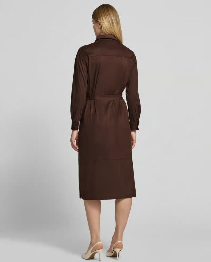 Milano italy relaxed fit maxi-jurk met borstzakken - Foto 2