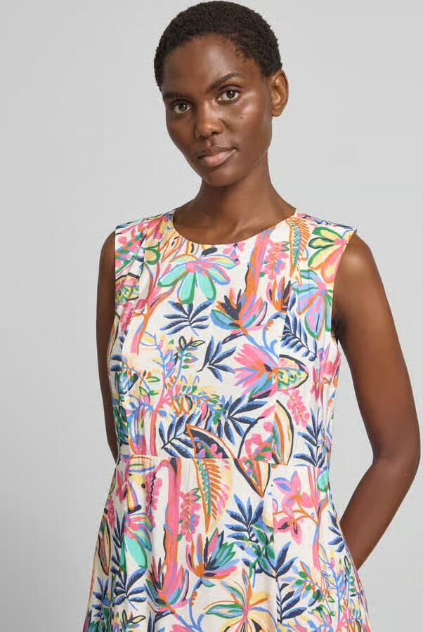 Milano italy relaxed fit midi-jurk met florale all-over print - Foto 2