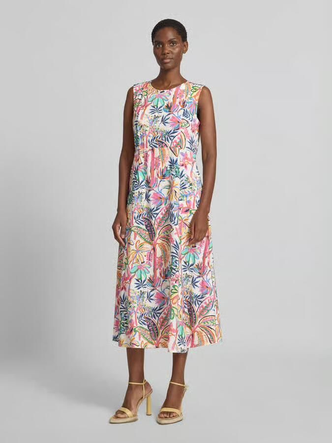 Milano italy relaxed fit midi-jurk met florale all-over print - Foto 2