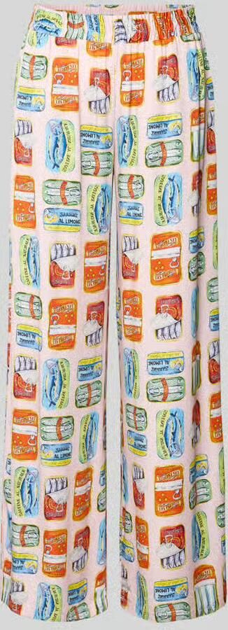 Milano italy relaxed fit stoffen broek van pure viscose - Foto 2