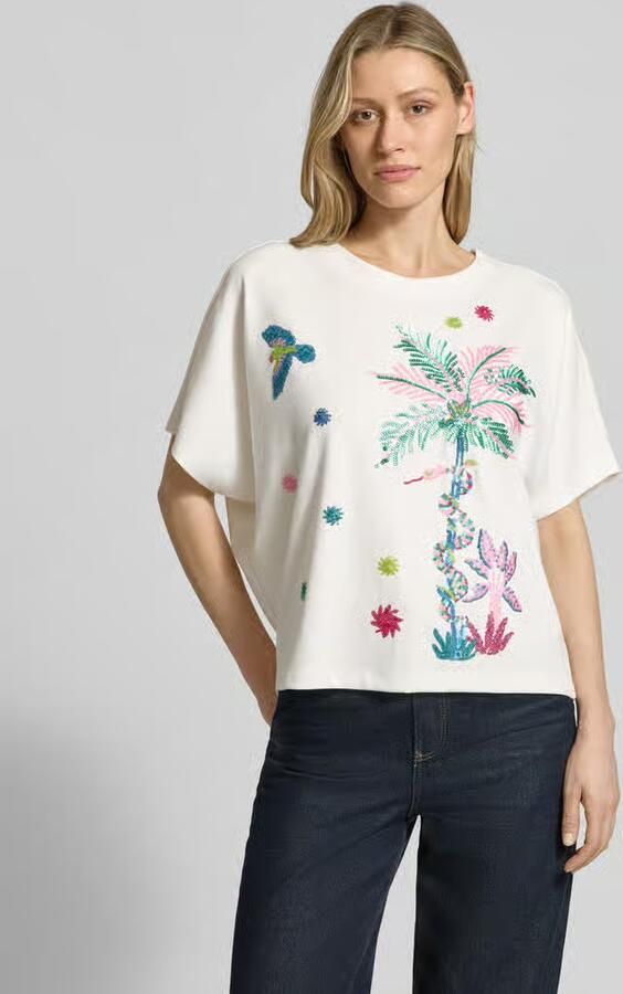 Milano italy Relaxed fit T-shirt met pailletten - Foto 2