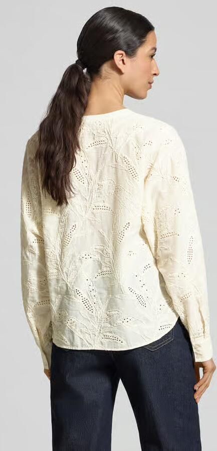 Milano italy relaxed fit tuniekblouse met opengewerkte borduursels - Foto 3