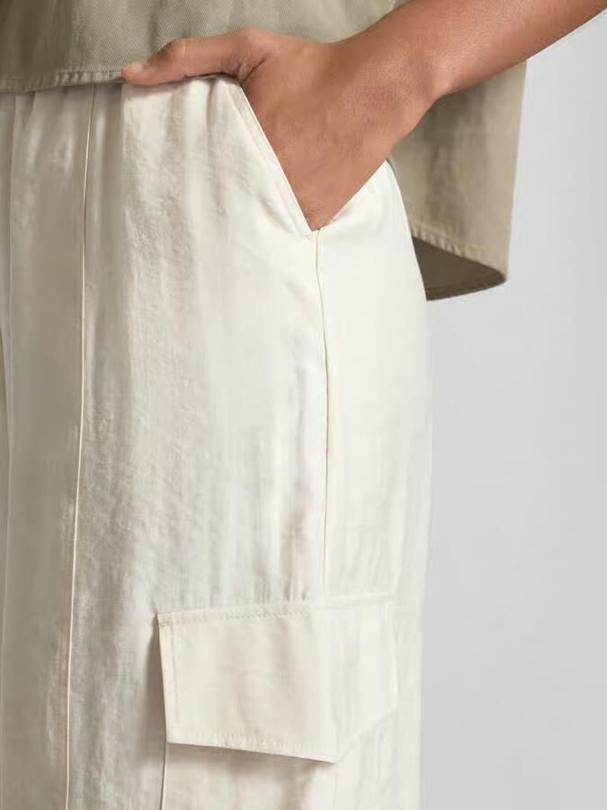 Milano italy Stoffen broek met klepzakken