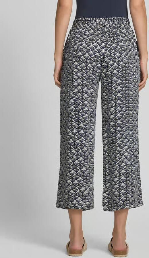 Milano italy Straight leg stoffen broek met verkort model