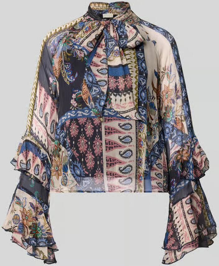 Milano italy Strikblouse van viscose met volants