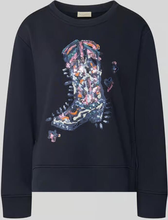 Milano italy Sweatshirt met motiefprint en pailletten