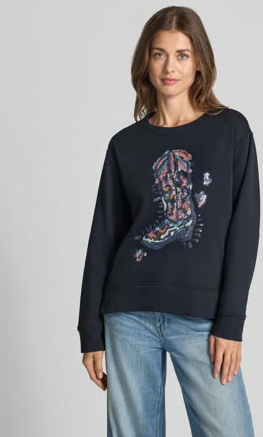 Milano italy Sweatshirt met motiefprint en pailletten - Foto 2