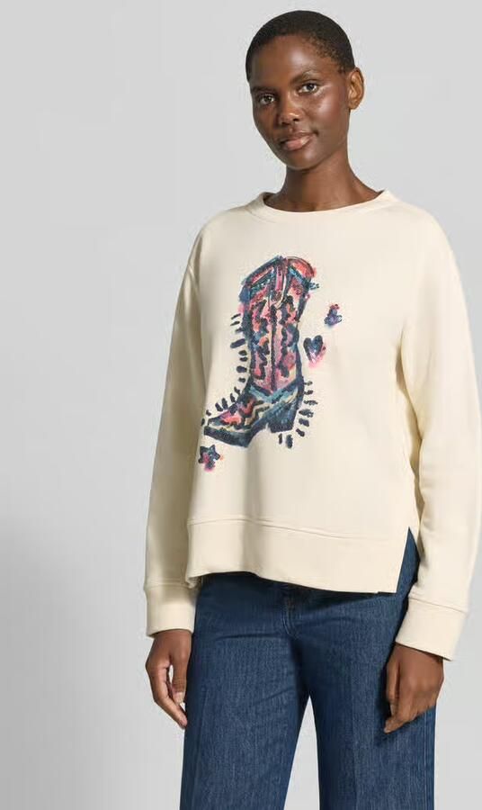 Milano italy Sweatshirt met motiefprint en pailletten - Foto 2