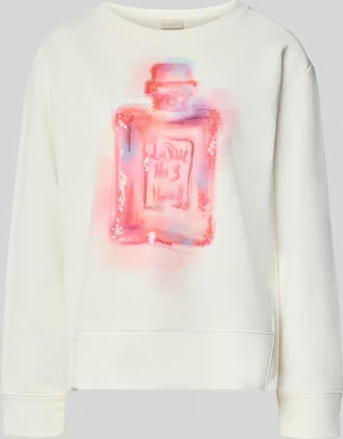 Milano italy Sweatshirt met motiefprint en pailletten