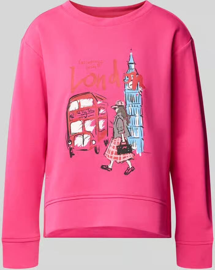 Milano italy Sweatshirt met motiefprint en ronde halsuitsnijding