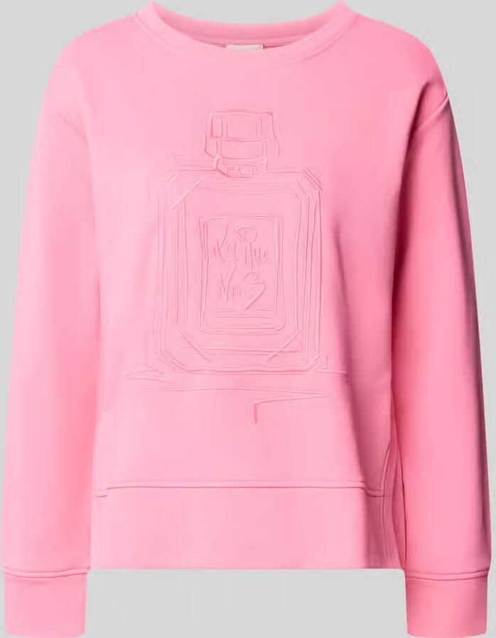 Milano italy Sweatshirt met motiefstitching en ronde hals