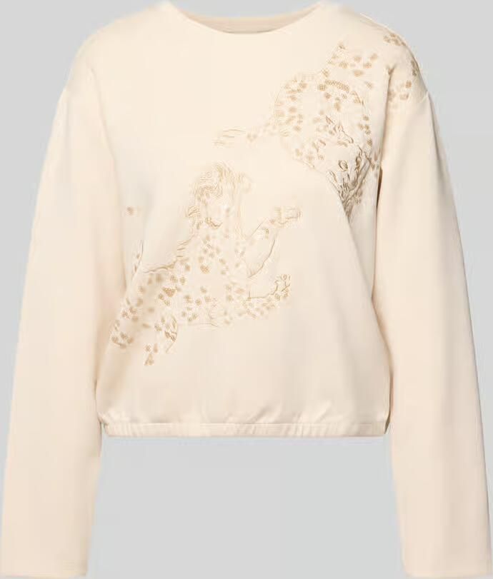 Milano italy Sweatshirt met stiksels en pailletten